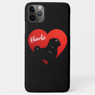Pug Love Valentine Day, Wife  Gift Animal Lover iPhone 11 Pro Max Case