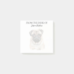 Pug Lover Monogrammed Dog Post-it Notes
