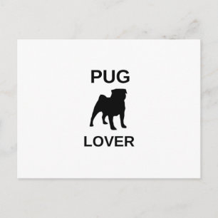 pug lover postcard