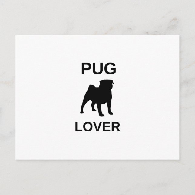 pug lover postcard (Front)