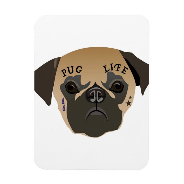 Pug Lovers | Cute Pug Life Magnet (Vertical)
