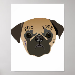 Pug Lovers   Cute Pug Life Poster