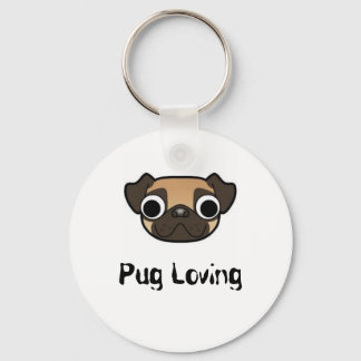 Pug Loving Keychain