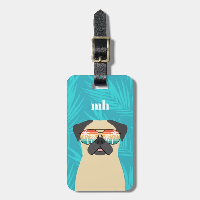 Pug Luggage Tags (Front Vertical)
