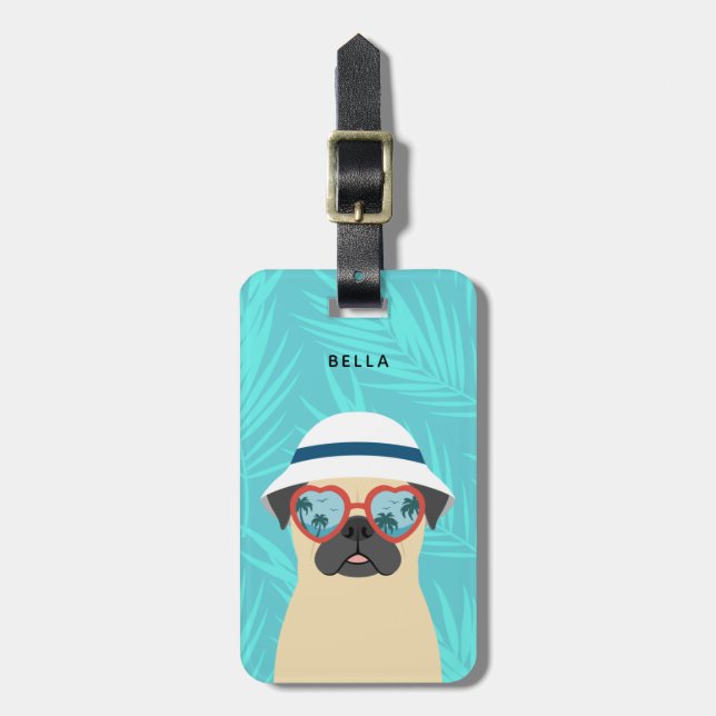 Pug Luggage Tags (Front Vertical)
