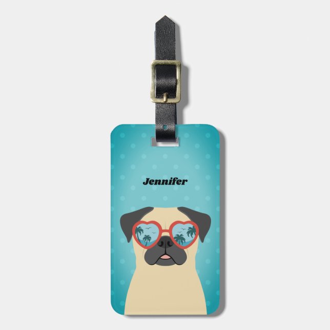 Pug Luggage Tags (Front Vertical)