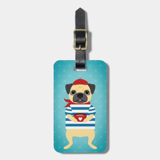 Pug Luggage Tags (Front Vertical)