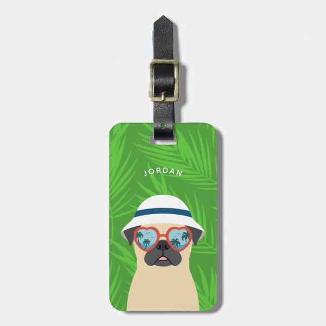 Pug Luggage Tags (Front Vertical)