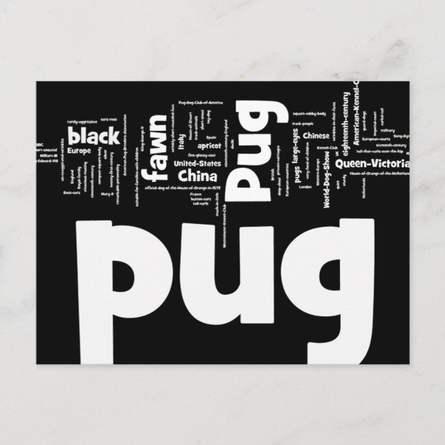 pug mashup.png postcard (Front)