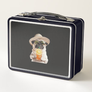 Pug metal lunch box