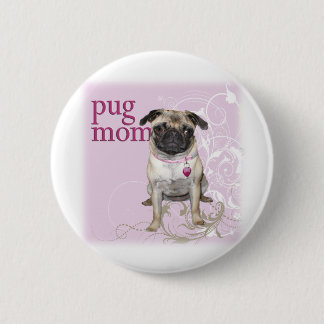 Pug Mom 2 Inch Round Button