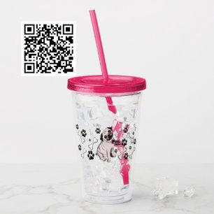 Pug Mom Acrylic Tumbler