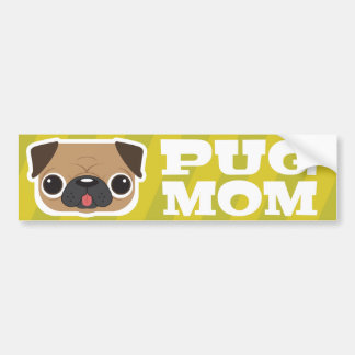 Pug Mom Bumper Sticker
