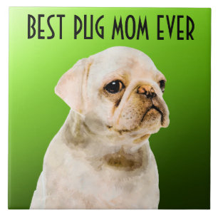 Pug Mom Ceramic Tile