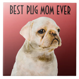 Pug Mom Ceramic Tile