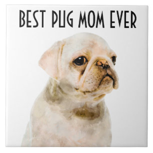 Pug Mom Ceramic Tile