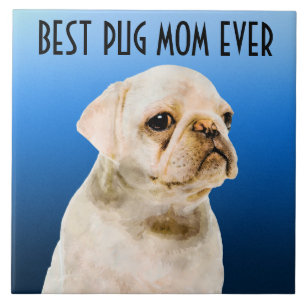 Pug Mom Ceramic Tile