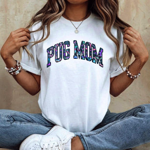 Pug Mom - colourful animal leopard T-Shirt