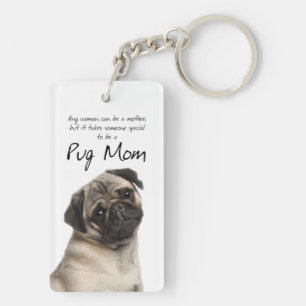 Pug Mom Key Ring
