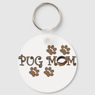 Pug Mom Keychain