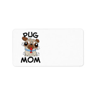 Pug Mom Label
