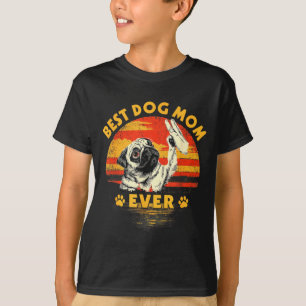 Pug mom retro sunset funny dog mother's day T-Shirt