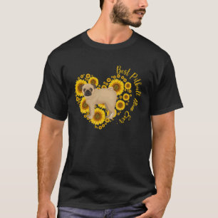 Pug Mom Sunflower Heart   Mother s Day T-Shirt