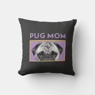 Pug Mom Throw Pillow