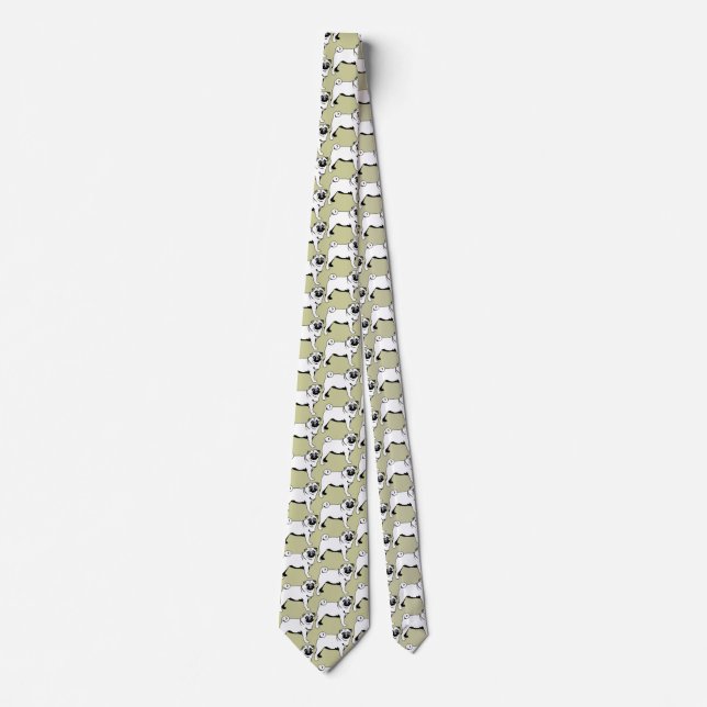 Pug Mops Tie (Front)