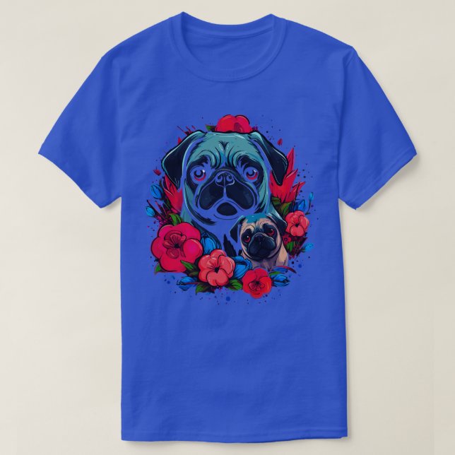 Pug Mothers Day T-Shirt (Design Front)