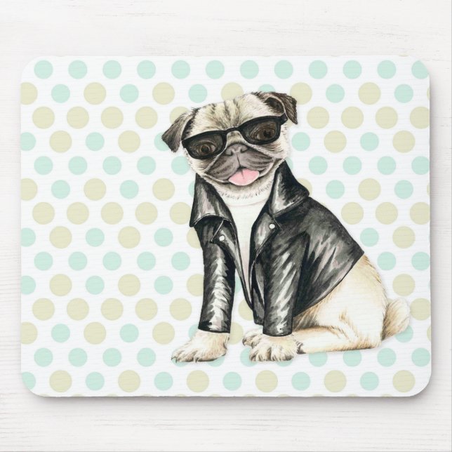 Pug Mouse Pad (Front)