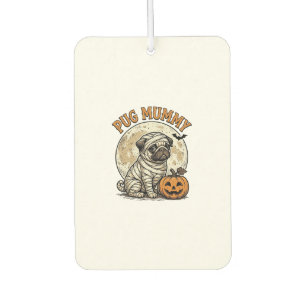 Pug Mummy Halloween Vintage Dog Shirt Design_1 Air Freshener