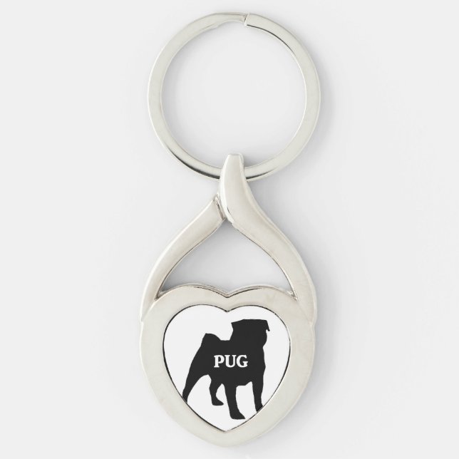 pug name silo keychain (Front)
