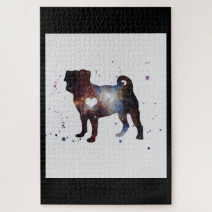 Pug Nebula Pug Dog Lover Nebula Lover Gift Jigsaw Puzzle