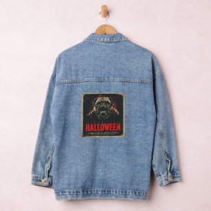 Pug of the Dead – Vintage Horror Halloween Poster  Denim Jacket