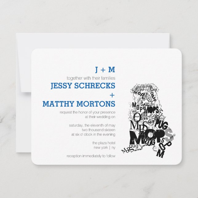 Pug of types invitation (Front)