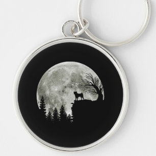 Pug On Mountain Halloween Graphic Tees Gifts Keychain
