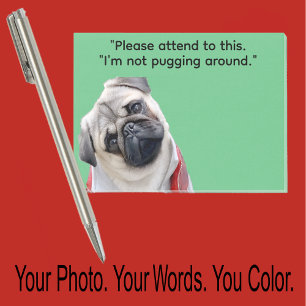 Pug or Your Dog Photo—Stocking Stuffer Cute Gift Post-it Notes