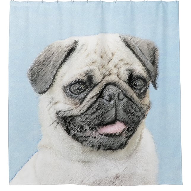 Pug Painting - Cute Original Dog Art (Front)