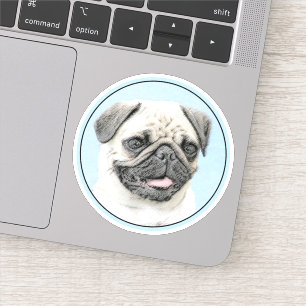 Pug Painting - Cute Original Dog Art
