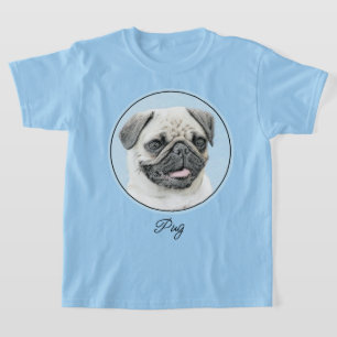 Pug Painting - Cute Original Dog Art T-Shirt