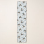 Pug Painting Fawn Silver Cute Original Pet Dog Art Scarf<br><div class="desc">This charming painting showcases a cute fawn or silver fawn Pug dog against a blue background. Our specialty lies in crafting original artwork based on nature and animals. Whether for yourself or as a thoughtful gift for your dog-loving friends, this piece promises to bring joy. Unleash your creativity by clicking...</div>