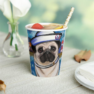 Pug Paper Cups