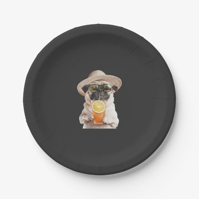 Pug     paper plate (Front)