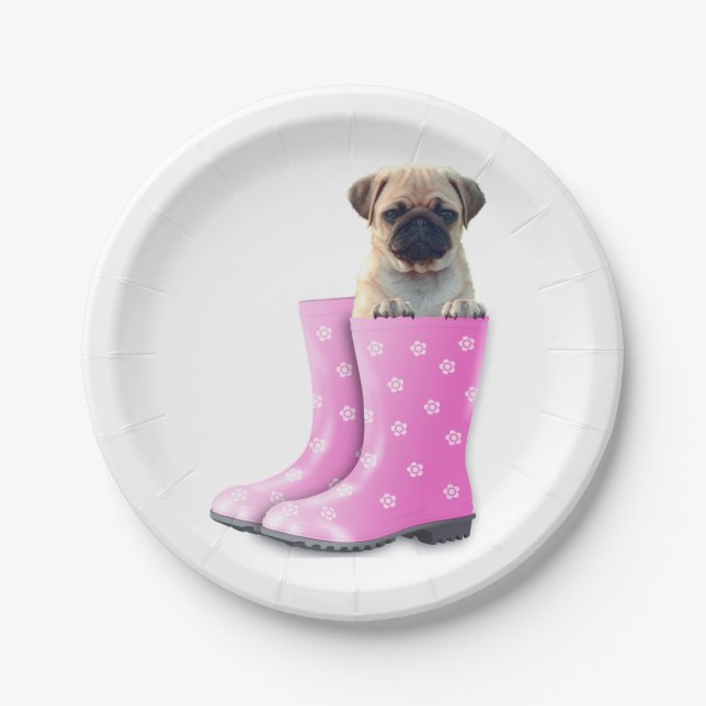 Pug Paper Plate (Front)