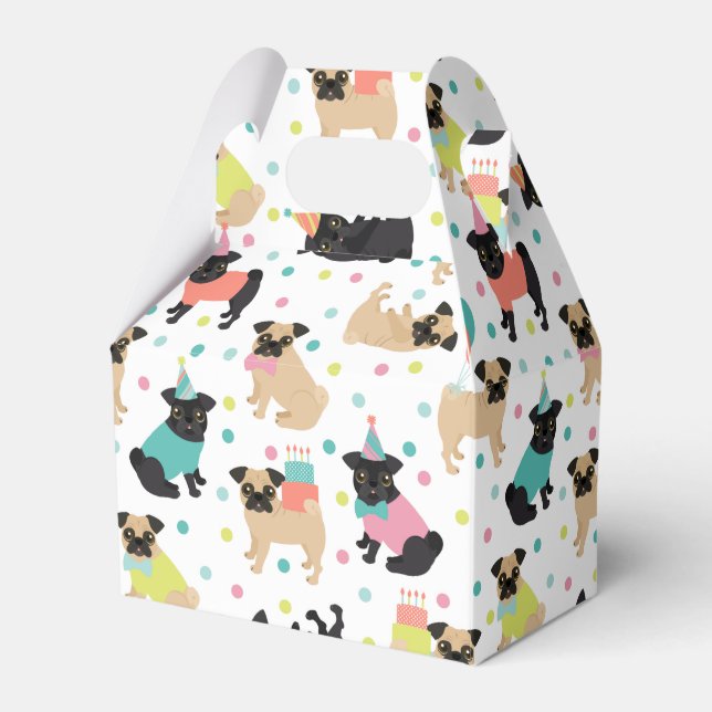 Pug Party Favor Box (Front Side)