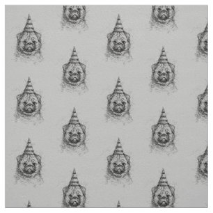 Pug Party Scribble Fabric