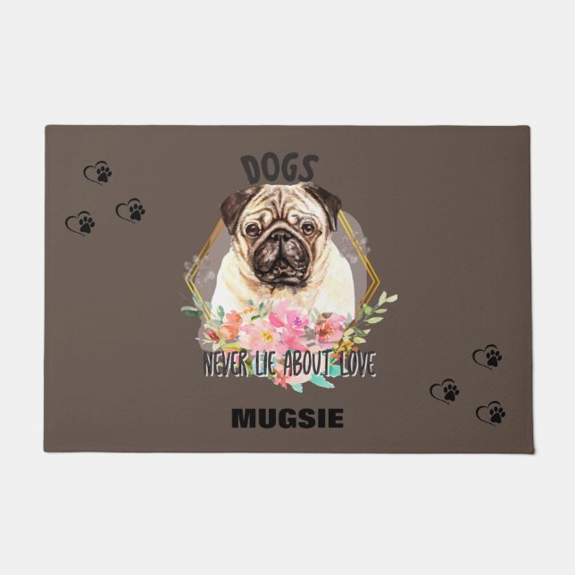 "PUG" PERSONALIZED DOORMAT (Front)