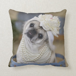Pug Pillow My Pearls Go With Everything