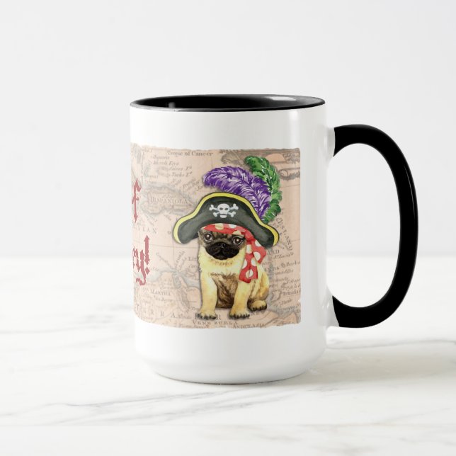 Pug Pirate Mug (Right)